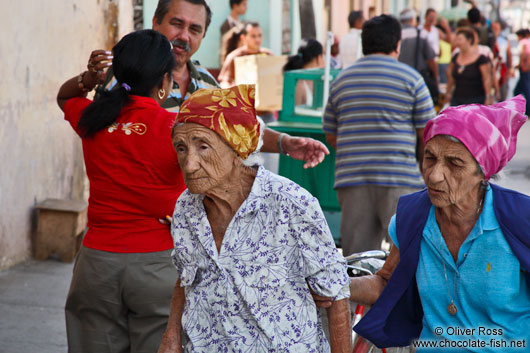 Old ladies at the market in Trinidad