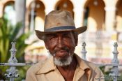 Travel photography:Old man in Trinidad, Cuba