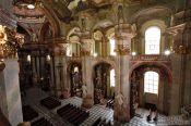 Travel photography:View of Prague`s St. Nicolas church , Czech Republic