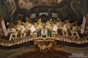 Travel photography:The organ in Prague`s St. Nicolas church , Czech Republic