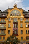 Travel photography:The Grand Hotel Europa at the Wenceslas Square (Václavské náměsti), Czech Republic