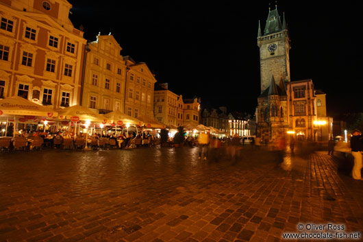 Prague`s old town square with city hall