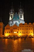 Travel photography:Old town square with Tyn church, Czech Republic