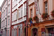 Travel photography:Houses in Prague`s Old Town, Czech Republic