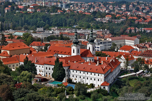 Aerial view of the Strahov Monastery (Strahovský klášter) 