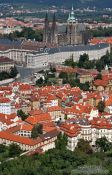 Travel photography:Panorama of Prague castle with St. Vitus Cathedral, Czech Republic