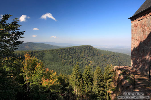 View from the Saint Odile monastery onto the Vosges mountains