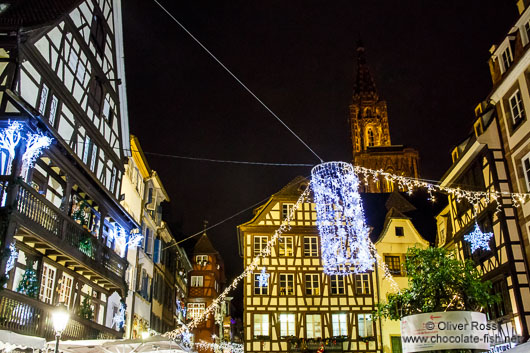 Strasbourg Christmas Market with cathedral
