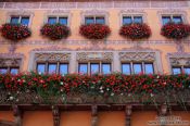 Travel photography:Facade of the Obernai town hall, France