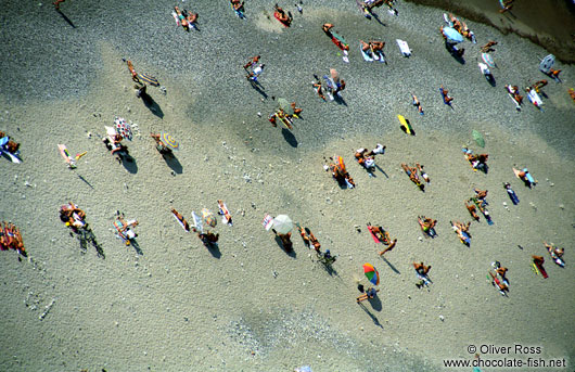 Sun Bathers at the Calanches de Piana on Corsica