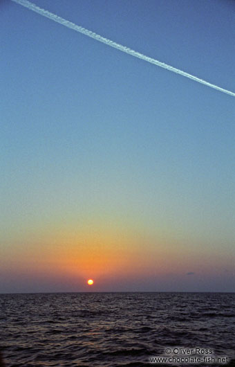 Sunset in over Porticio Beach in Corsica