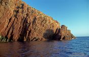 Travel photography:Rock in the sea near Cargese, Corsica, France