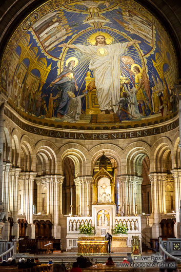 Main altar of the Sacre Coeur Basilica in Paris