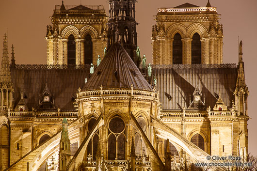 View of the Notre Dame cathedral in Paris
