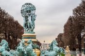 Travel photography:The Fontaine des Quatre-Parties-du-Monde (fountain of the observatory) at the Jardin du Luxembourg in Paris, France