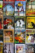 Travel photography:Old style postcard for sale in Paris´ Montmartre district, France