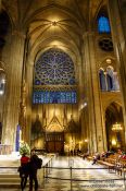 Travel photography:Inside the Notre Dame cathedral in Paris, France