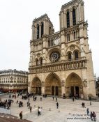 Travel photography:View of Notre Dame cathedral in Paris, France