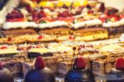 Travel photography:Delicacies in a Paris patisserie, France