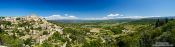 Travel photography:Panoramic image of Gordes village, France