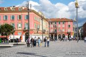 Travel photography:Houses along the Place Masséna in Nice, France
