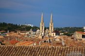 Travel photography:View of the roofs of Nimes  , France