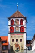 Travel photography:Tower above one of the Wangen city gates, Germany