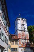 Travel photography:Tower above one of the city gates in Wangen , Germany