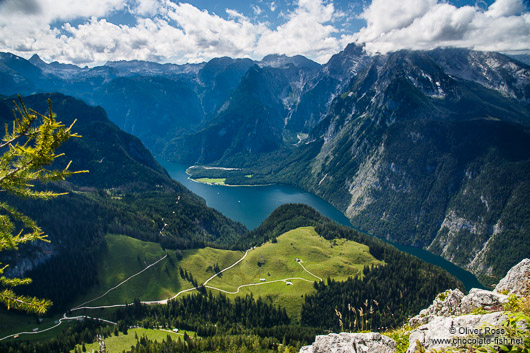 View of the Königssee (king´s lake) and the Berchtesgaden National Park