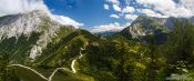 Travel photography:Panoramic view over the Berchtesgaden mountains, Germany