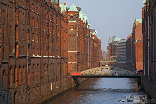 Old warehouses in Hamburg`s Speicherstadt