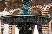 Travel photography:Fountain in the courtyard of the Rathaus (city hall) in Hamburg, Germany