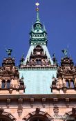 Travel photography:Detail of the copper roof of the Hamburger Rathaus (city hall), Germany