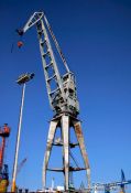 Travel photography:Crane in Hamburg harbour, Germany