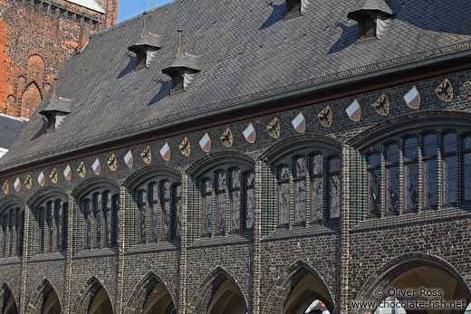 Facade of Lübeck`s old town hall