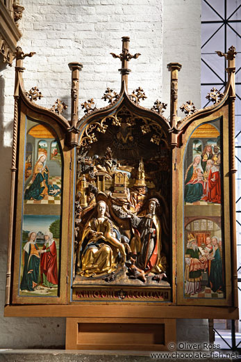 Display in St. Mary´s church (Marienkirche) in Lübeck