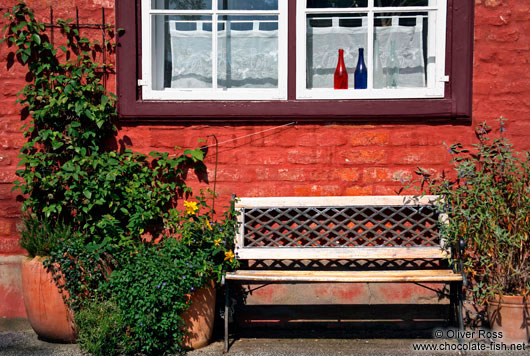 House with bench in Lübeck