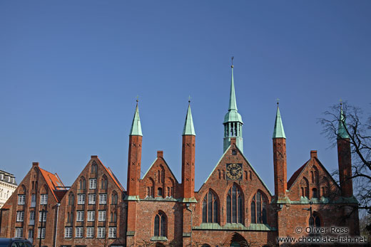 Facade of the old hospital in Lübeck