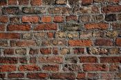 Travel photography:Weathered brick wall in Lübeck, Germany