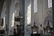 Travel photography:Inside St. Mary´s church (Marienkirche) a protestant church in Lübeck`s city centre, Germany