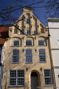 Travel photography:Facade of a Lübeck house, Germany