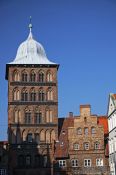 Travel photography:Second city gate in Lübeck, Germany