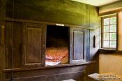 Travel photography:Bed chamber inside an typical 18th century Frisian house, Germany