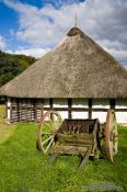 Travel photography:Cart outside an 18th century Frisian house, Germany