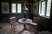 Travel photography:Table with chairs, an 18th century farm house living room, Germany