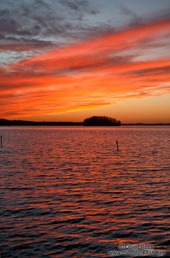 Sunset over Plön Lake (Großer Plöner See)