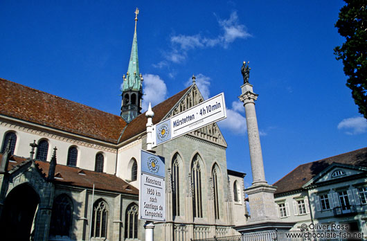 Marker for the Way of St. James (Jakobsweg) in Constance (Konstanz)