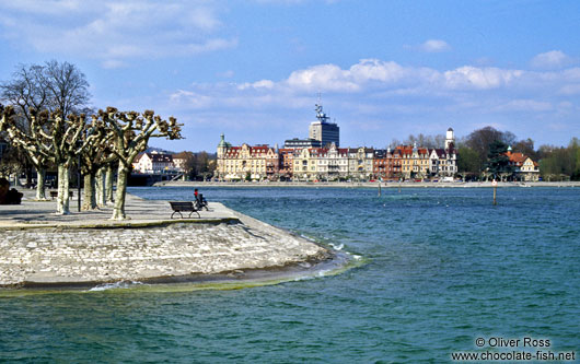 The Seestrasse in Constance (Konstanz) with part of the city park