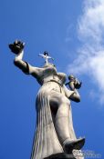 Travel photography:Imperia statue at the harbour in Constance (Konstanz), Germany