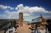 Travel photography:View of the Wartburg Castle from the south tower, Germany